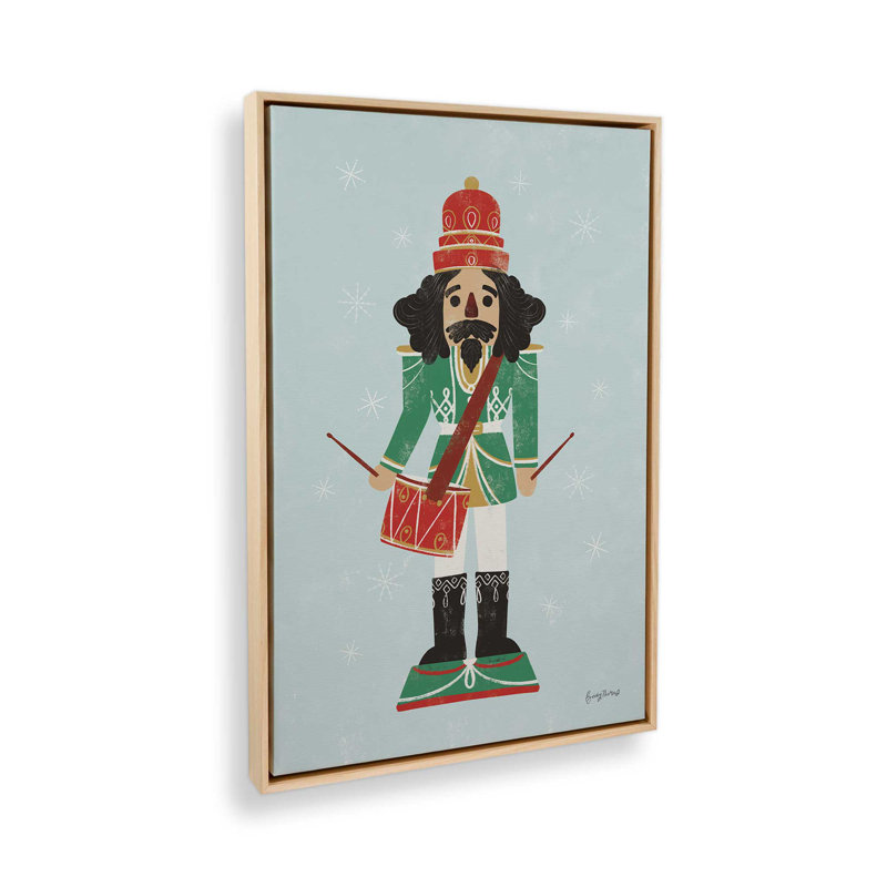 «Holiday Nutcracker IV», reproduction sur toile roulée, Encadrement brun, H 36,75 po x l 24,75 po x P 1,75 po