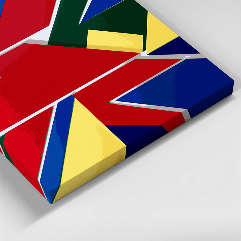 Hard Edge 59 Blue Canvas Wall Art