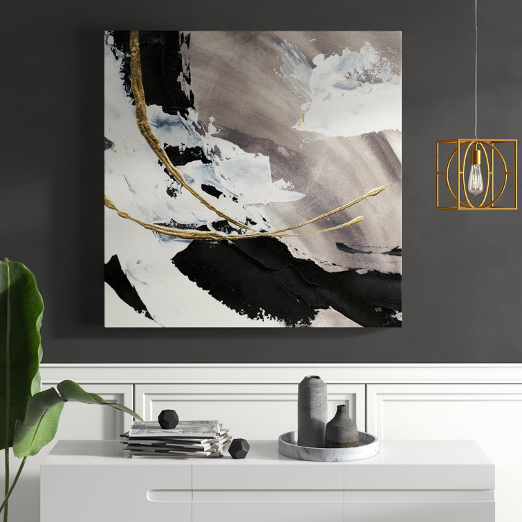 Glam Painted Arcs II - Wrapped Canvas Painting Print