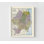 Wicklow County Ireland - Bartholomew 1882, ancienne carte de Wicklow, reproduction d'art de pub rustique, impression de carte ancienne de la région irlandaise, décor de maison d'Irlande
