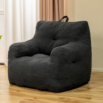 Living Room Bean Bag Chair, Modern Sofa With Memory Foam, Lazy Sofa With Tufted Soft Stuffed With Filler, Comfy Cozy Bean Bag Chair For Small Space, L by Trule