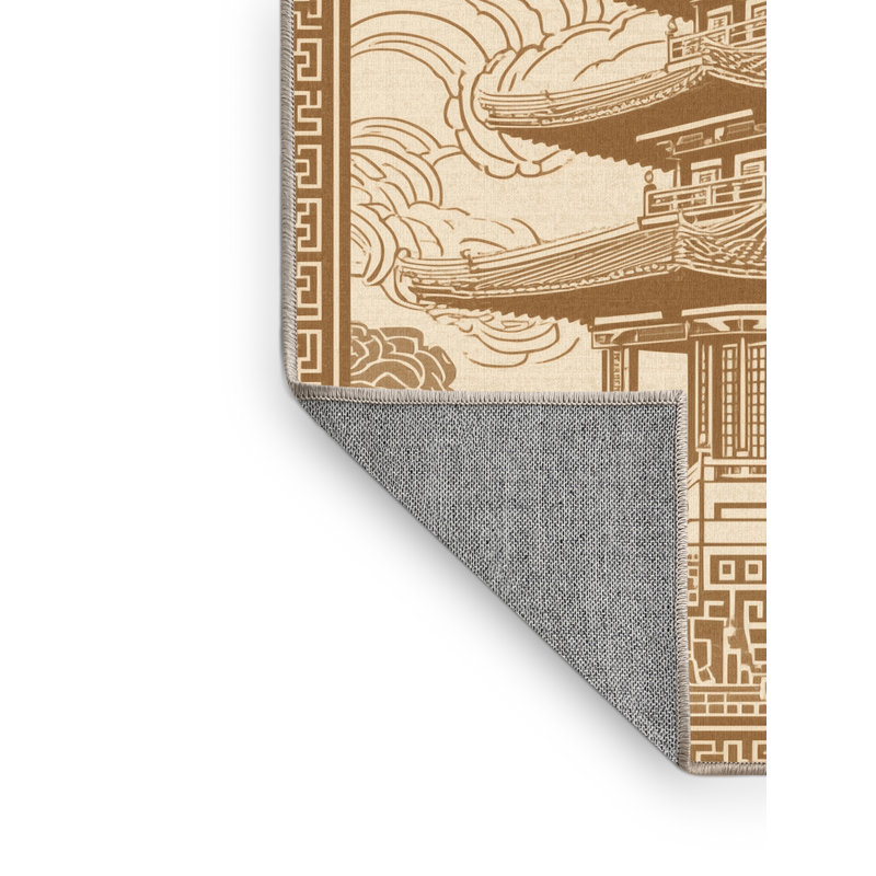 Tapis oriental traditionnel beige lavable à la machine Madiun, 2 x 3