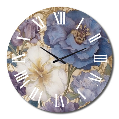 Hibiscus blanc épanouissant - Illustration rétro - Fleurs sauvages