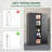 72"H Black Metal Garage Storage Cabinet 4 Shelves Lockable Doors