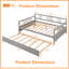 Solid Wood Full Size Daybed with Twin Trundle - Space-Saving Sleeper Sofa, Grey