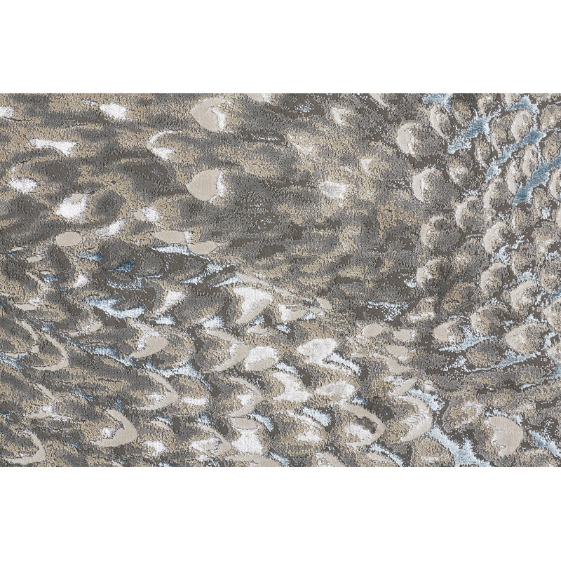 Tapis gris tissé à la machine Caniyah, Tapis de couloir 2 pi 10 po x 7 pi 10 po