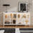 Modern Accent Cabinet With Tempered Glass Doors, Adjustable LED Lighting, And Ample Storage-1803016452