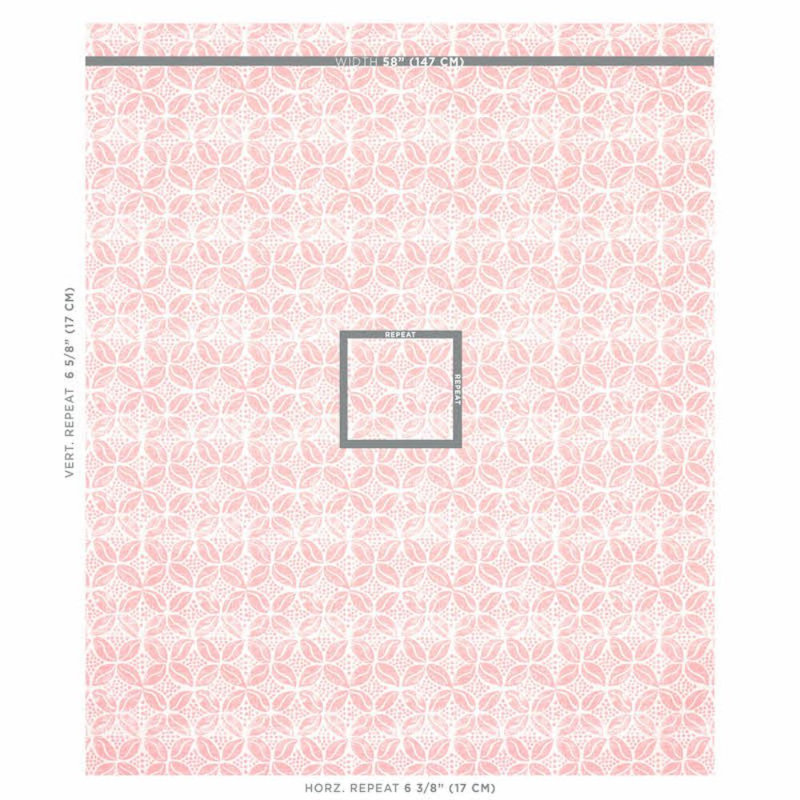 Schumacher x Molly Mahon Coffee Bean Fabric, Pink