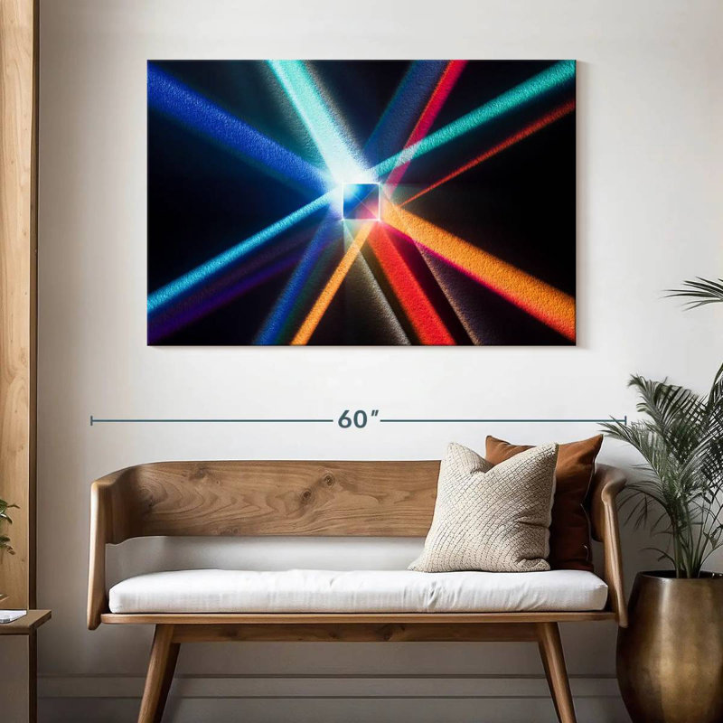 Keiri Cube Prism Light Beams, 32" H x 48" W
