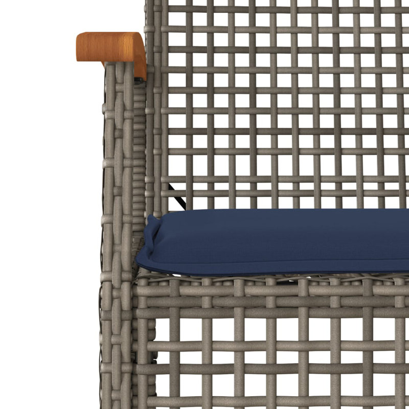Ensemble de salle à manger de patio avec coussins 4 pièces Bayou Breeze, Bleu / gris