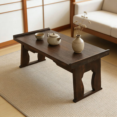 Japanese Style Wooden Floor Table With Foldable Legs - Multi-Functional Coffee Table, Laptop Desk, Meditation Altar, And Bed Tray For Living Room And Bedroom