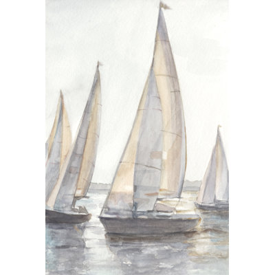 Reproduction d'art sur toile, "Plein air voiliers I" par Ethan Harper