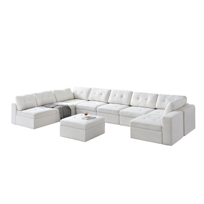 U Shaped Modular Sectional Sofa With Chaise