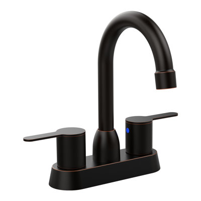 Robinet pour salle de bain à 2 poignées en bronze huilé. Conception moderne pour un trou de 2/3. Plastique en laiton massif, poignées en acier inoxydable. 30 minutes pour une installation simple