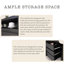 3-Door Sideboard With 3 Drawers - Modern Solid Ash Veneer MDF Sideboard-1163501870