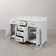 Minnetrista 60'' Double Bathroom Vanity with Carrara Marble Top