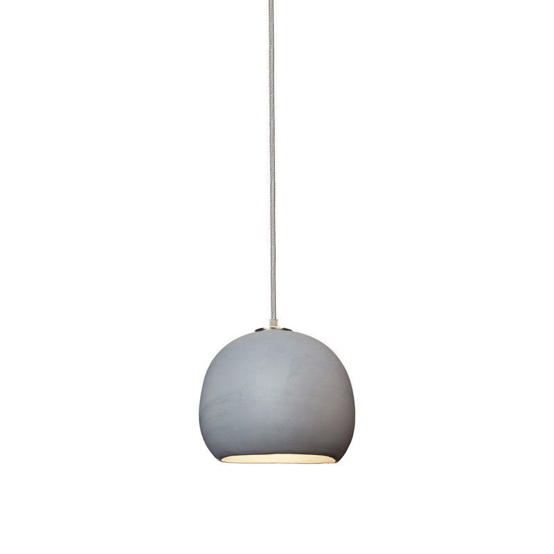 Luminaire suspendu sphérique 1 lumière Geode, Corde de bateau, Blanc