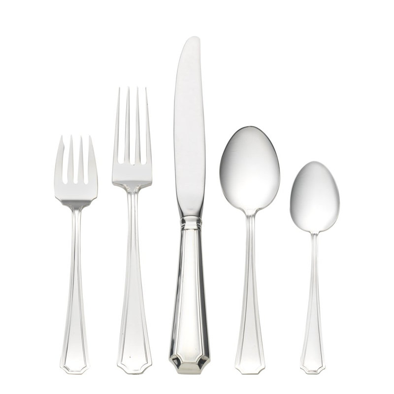 Fairfax 5 Piece Sterling Silver Flatware Set, Service for 1