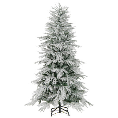 6 FT Artificial Christmas Tree with 594 PE PVC Branch Tips & 250 LED Lights