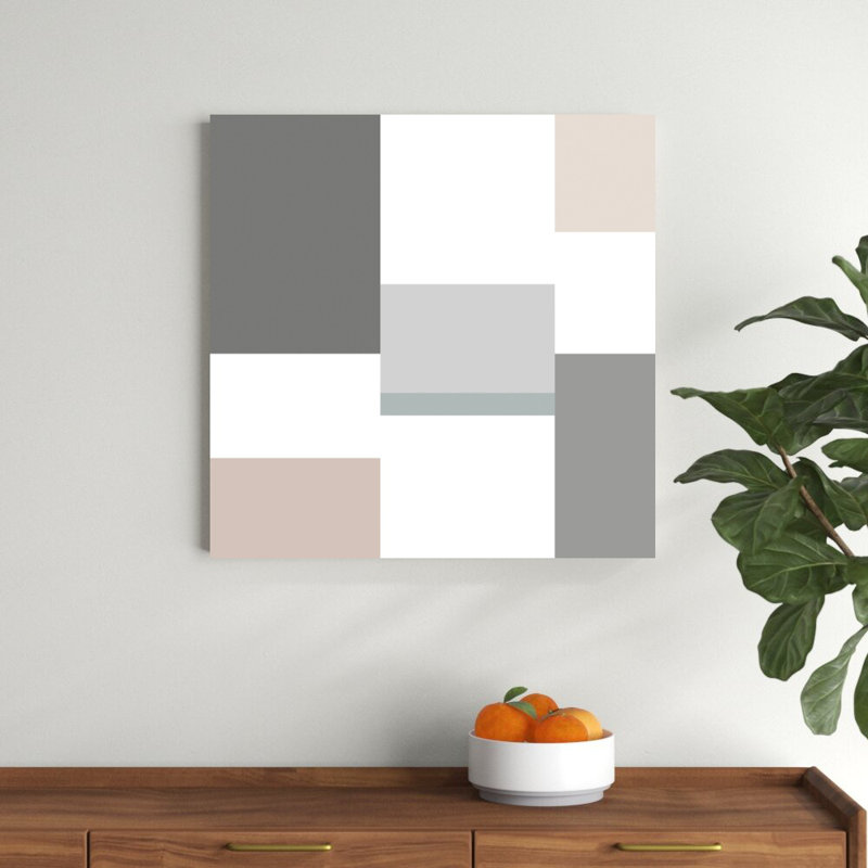 Motif de blocs-reproduction d’art sur toile tendue, H 30 po x l 30 po