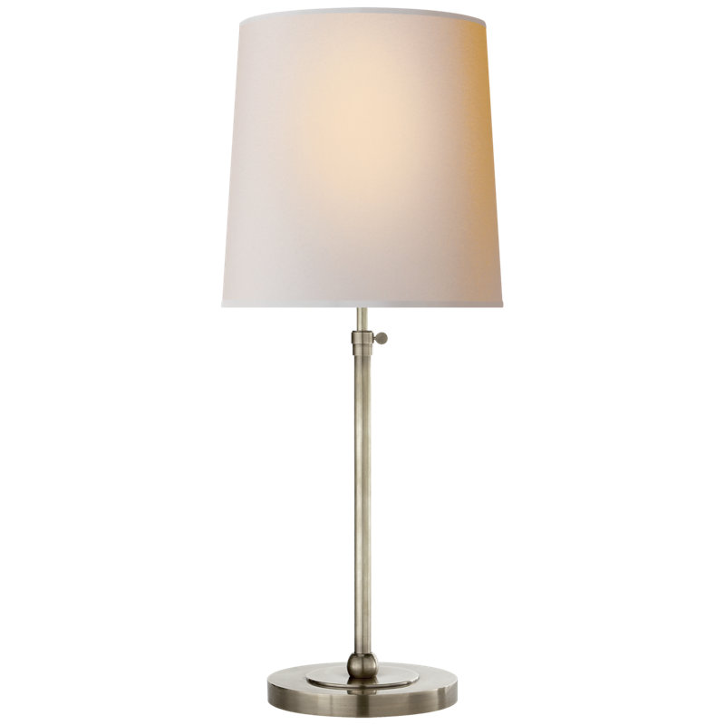 Thomas O'Brien Bryant Large Table Lamp, Antique Nickel, Fabric