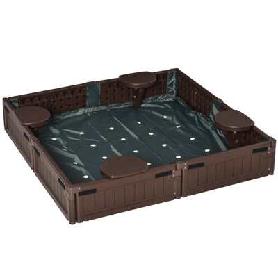 Freeport Park Cleethorpes 123Cm x 21Cm Plastic Square Sandbox
