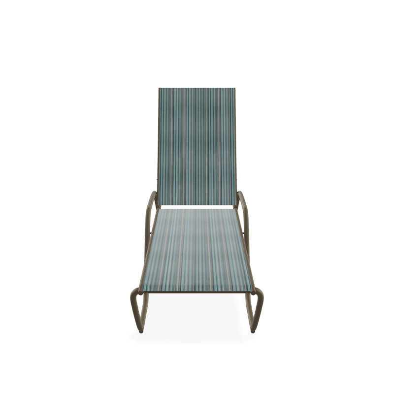 Outdoor Rust-Resistant Metal Chaise Lounge, Textured Beachwood, Vinyard