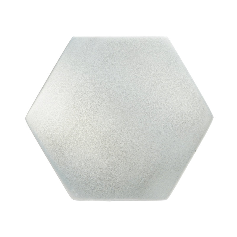 Hexagon large aluminum knob, in Satin Nickel, Satin