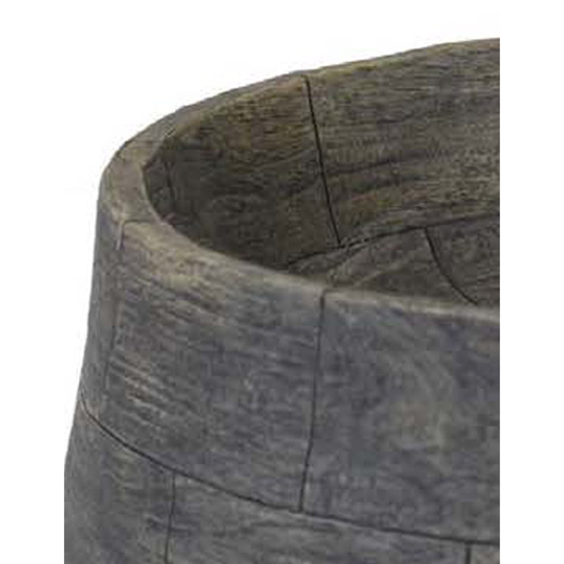 Grand bol à accessoires en résine de charbon de bois noir et gris 14 po.