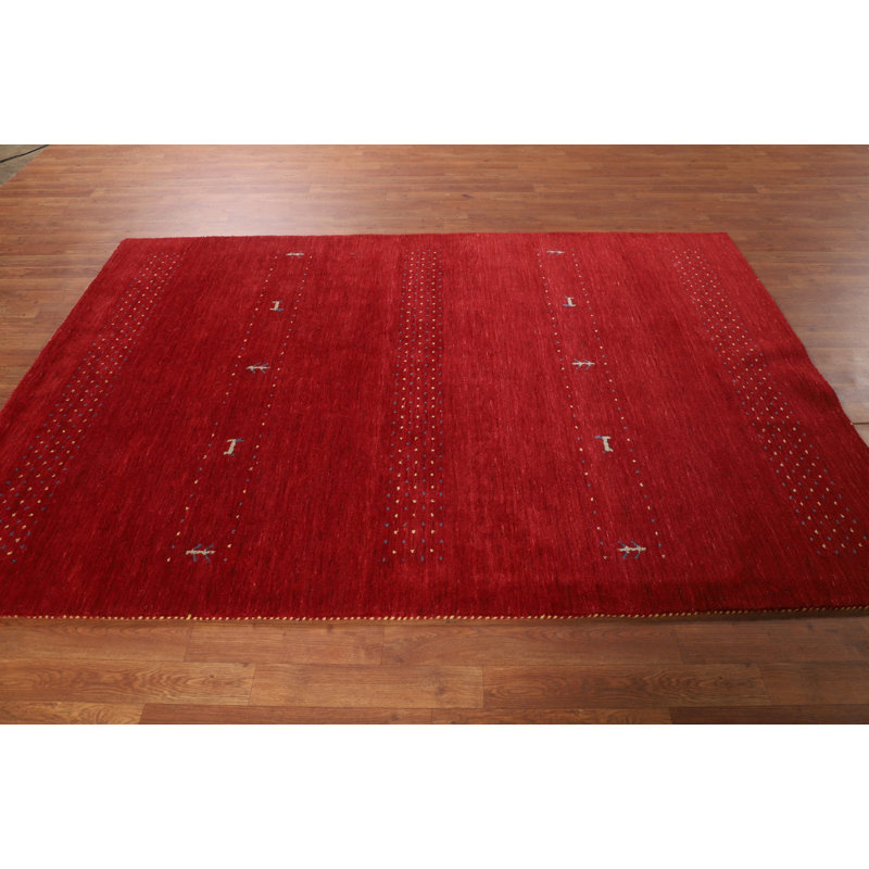 Tapis rouge Gabbeh 5 x 8