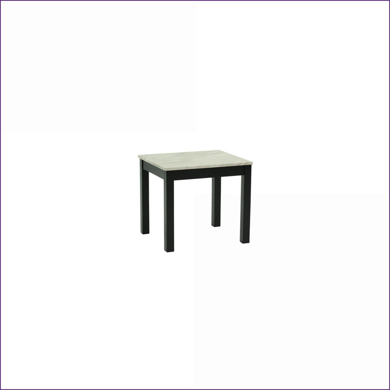 Ensemble de tables basses 3 pièces Traditional avec plateau en faux marbre gris, facile à assembler pour le salon