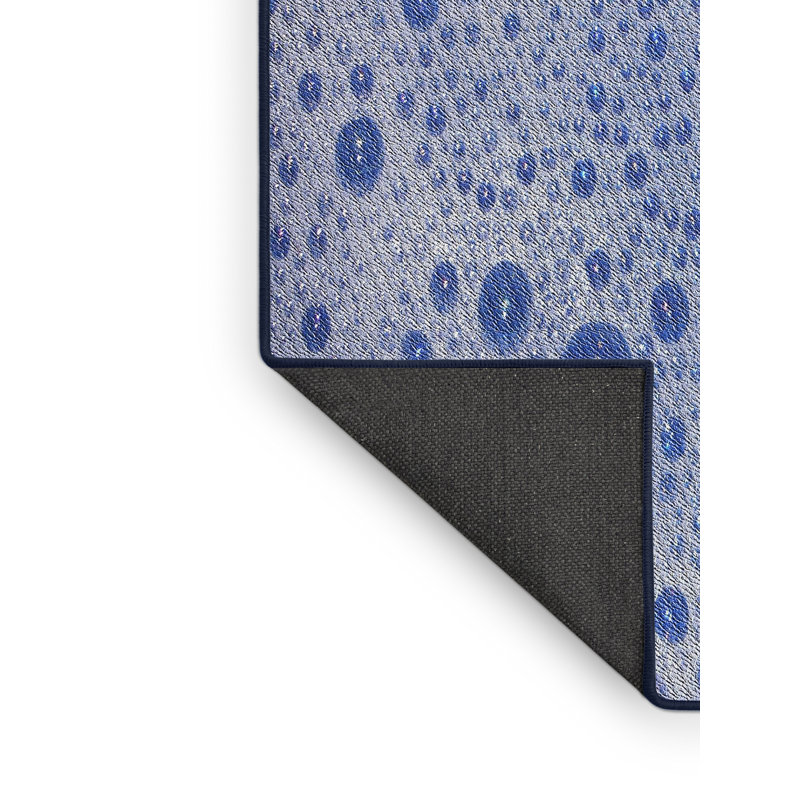 Tapis gris/bleu à motifs Baisley, Rectangle 5 pi x 7 pi