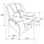 Fauteuil inclinable à bascule rembourré Élodie rouge