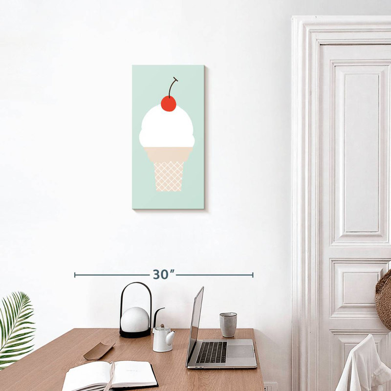 Cornet de glace I, H 24 po x l 12 po