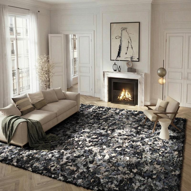 Godsey Shag Hand Woven Performance Rug, Rectangle 8' x 10'