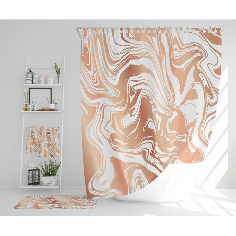 Neldean Polyester Shower Curtain Set