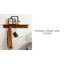 Shea Poplar Solid Wood Floating Shelf with Hooks-2126806223
