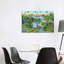 «Village by the Sea with Hot Air Ballons» par Cheryl Bartley, impression sur toile tendue-55900837