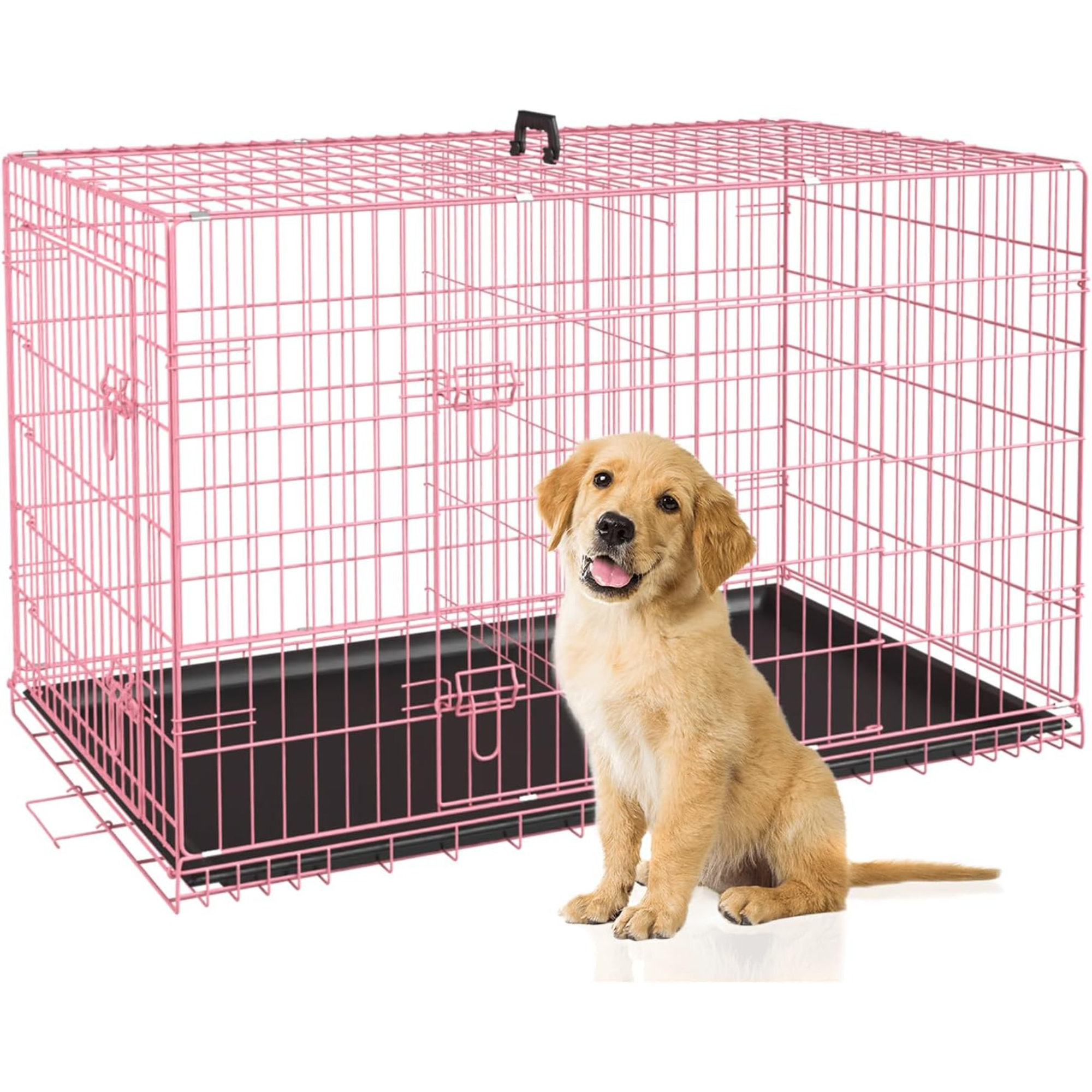 Tucker Murphy Pet™ 24,30,36,42,48 Inch Dog Crates For Large Dogs Folding Mental Wire Crates Dog