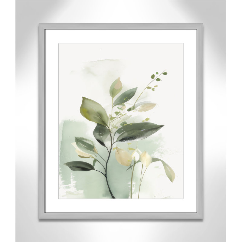 «Greenery Serenade II» par Irena Orlov, L 21,5 po x H 25,5 po, Imprimé mat, Argent mat