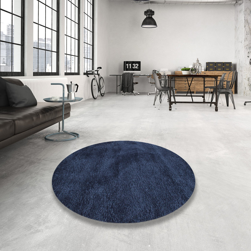 Tapis bleu / noir Zanuck, Rond 5 pi