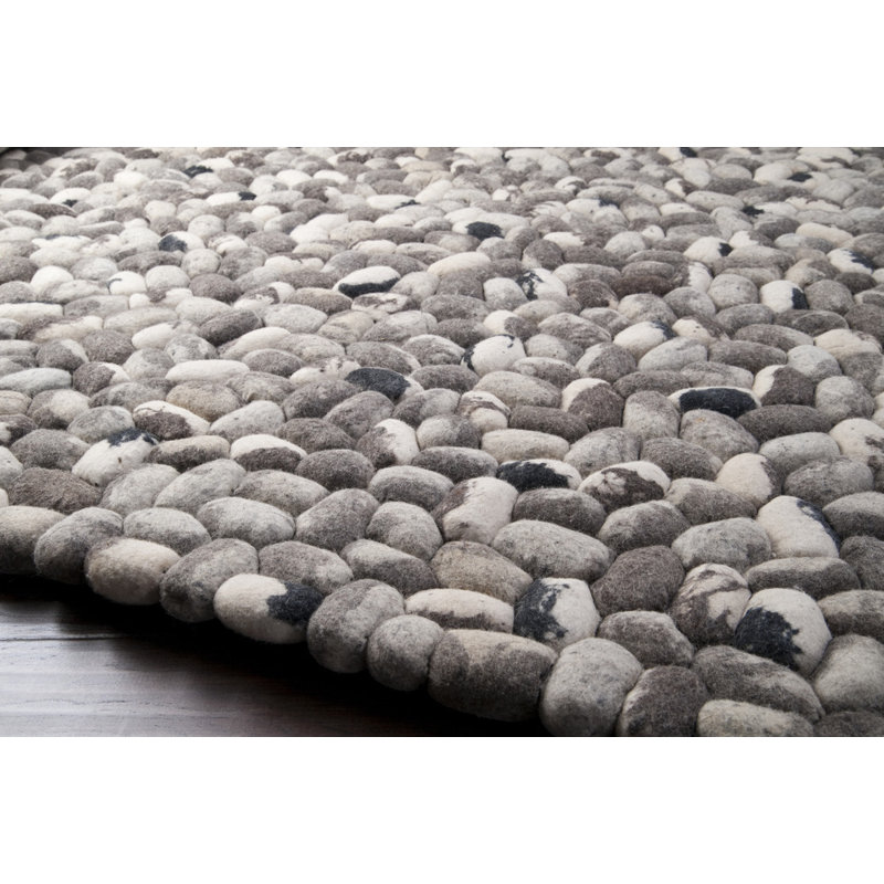 Summit Wool Geometric Area Rug in Gray, Rectangle 3'6" x 5'6"