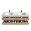Meuble-lavabo 72 po (36 po * 2) avec lavabo à quartz en chêne et tiroirs en chêne brut, meuble-lavabo mural flottant, lavabo une pièce sans drain et robinet