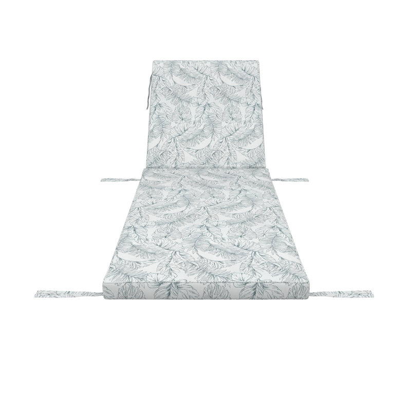 Outdoor Chaise Cushion With Sunbrella Fabric, 23" W x 75" D, Sunbrella® Calm Laurel
