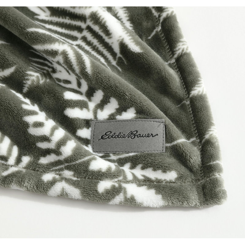 Couverture réversible en molleton ultra doux Eddie Bauer, Double/Grand, Vert fougère