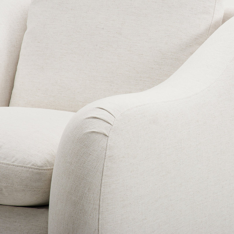 Crawford Recliner, Crypton Nomad Snow Polyester Blend