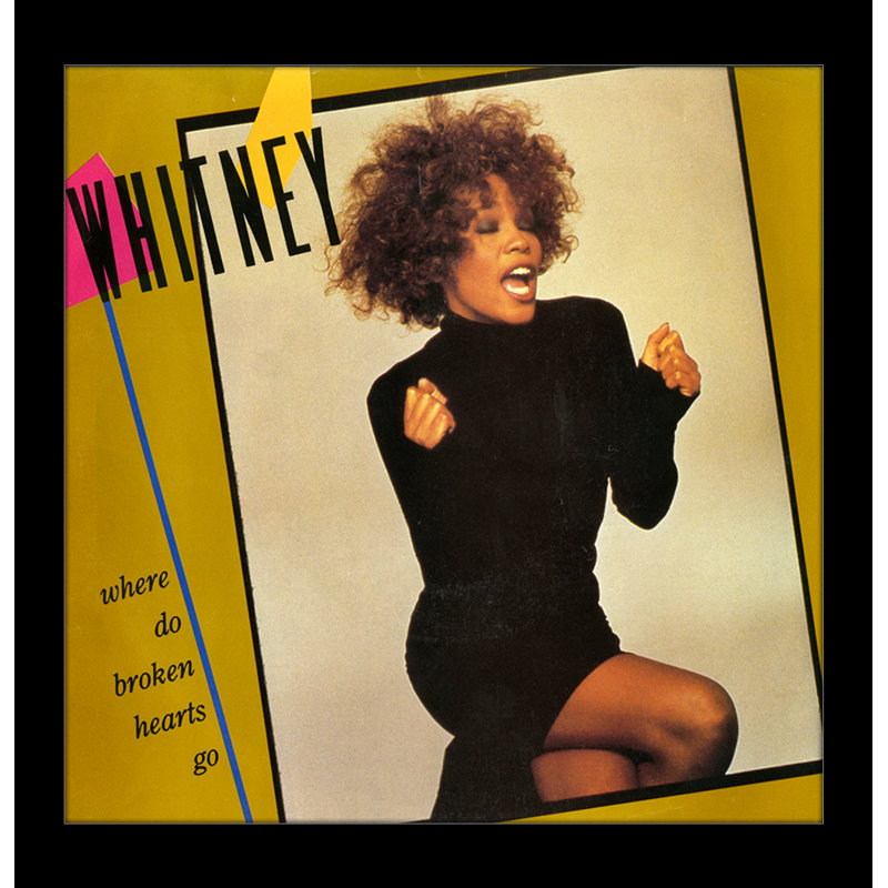 Whitney Houston - Where Do Bro 12 x 12 sous plexi, affiche encadrée