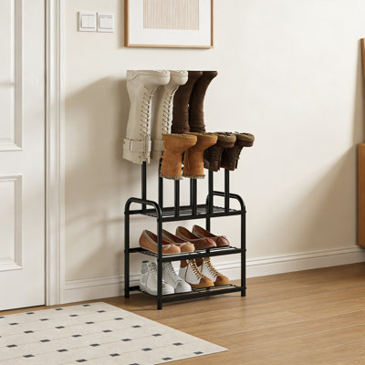 Multi-Purpose Metal Boot & Shoe Organizer Rack