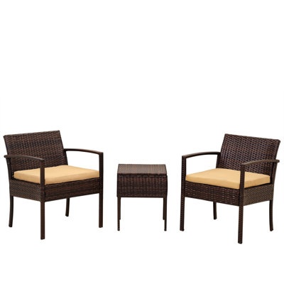 Ensemble de mobilier d'extérieur en osier PE, canapé modulaire en rotin de patio avec coussins