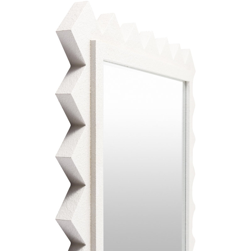 Besarion Rectangle Wall Mirror, 35" x 25", White